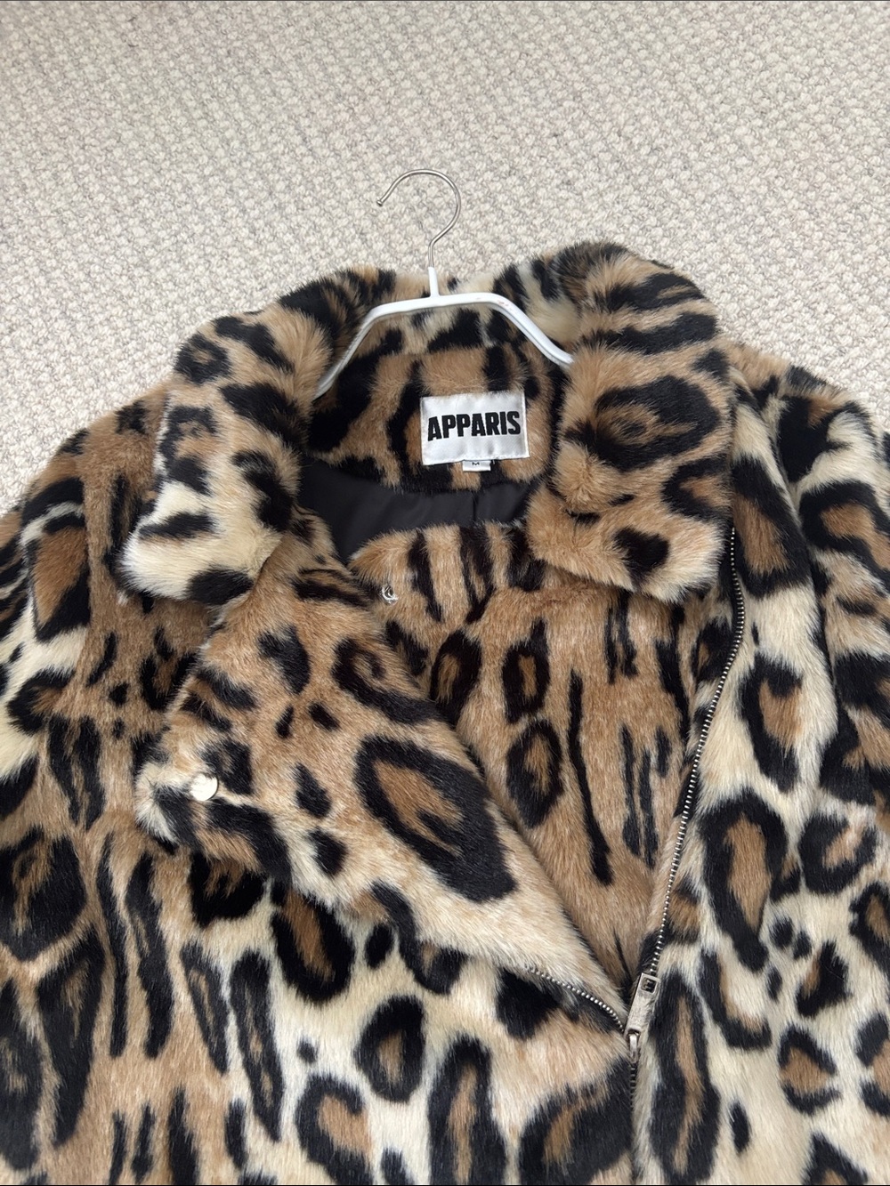 Apparis Leopard Faux Fur Jacket - Brown, Black, Tan - Picture 2 of 8